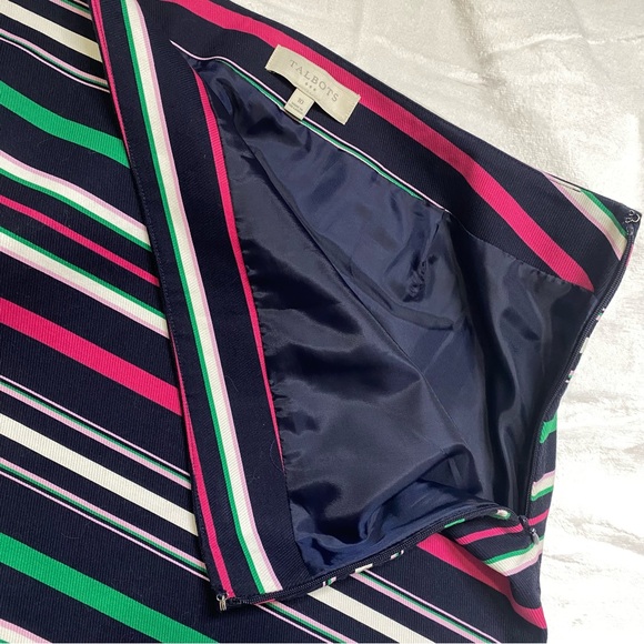 Talbots Fun & Vibrant Stripe Mid-Length Pencil Skirt Fully Lined EUC Size 10 - Picture 3 of 6